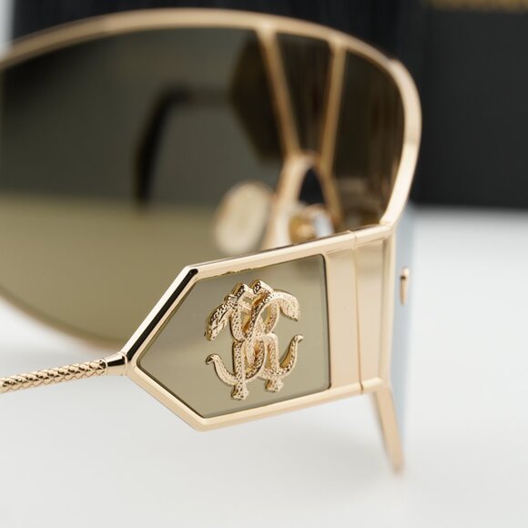 Roberto Cavalli SRC093 300G Shield Sunglasses - Gold/Havana main image 6